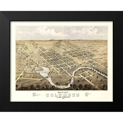 Columbus Wisconsin - Ruger 1868 Black Modern Wood Framed Art Print by Ruger