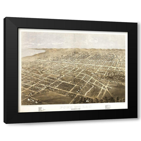 Fond Du Lac Wisconsin - Ruger 1867 Black Modern Wood Framed Art Print with Double Matting by Ruger