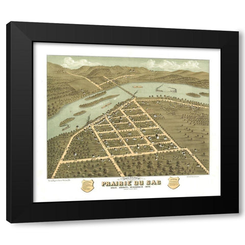 Prairie Du Sac Wisconsin - Ruger 1870 Black Modern Wood Framed Art Print by Ruger