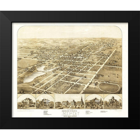 Ripon Wisconsin - Ruger 1867 Black Modern Wood Framed Art Print by Ruger