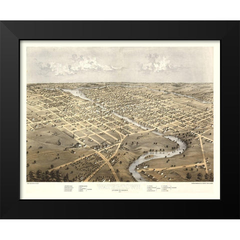 Watertown Wisconsin - Ruger 1867 Black Modern Wood Framed Art Print by Ruger
