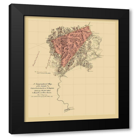 Cabin Creek Coal Company West Virginia Black Modern Wood Framed Art Print with Double Matting by Miller
