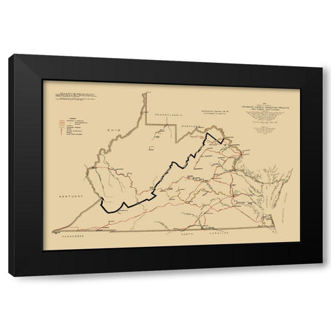 Defendant Exhibit 14 -West Virginia Vs Virginia Black Modern Wood Framed Art Print by Anderson