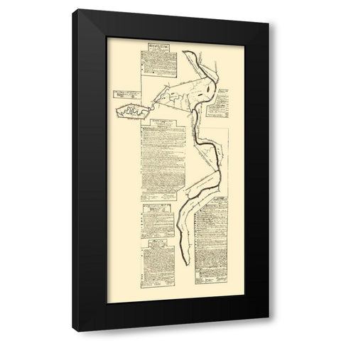 Kanawha River West Virginia Landowner Black Modern Wood Framed Art Print with Double Matting by Washington