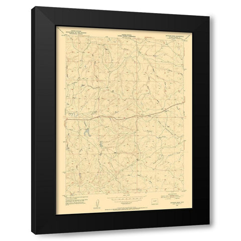 Artesian Draw Wyoming Quad - USGS 1954 Black Modern Wood Framed Art Print with Double Matting by USGS