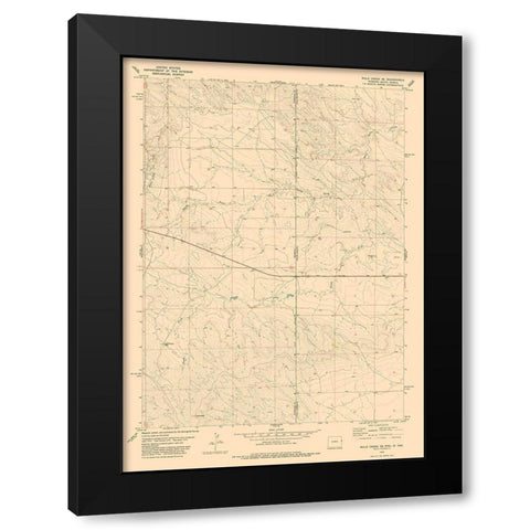 Mule Creek Wyoming Quad - USGS 1978 Black Modern Wood Framed Art Print with Double Matting by USGS