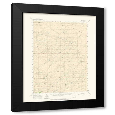 Ross Wyoming Quad - USGS 1960 Black Modern Wood Framed Art Print by USGS