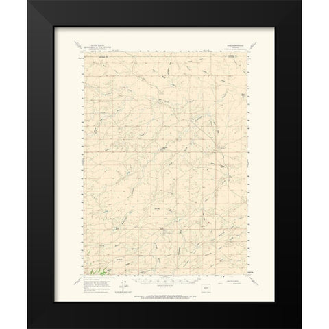 Ross Wyoming Quad - USGS 1960 Black Modern Wood Framed Art Print by USGS