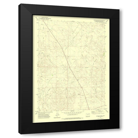 Rawhide School Wyoming Quad - USGS 1971 Black Modern Wood Framed Art Print with Double Matting by USGS