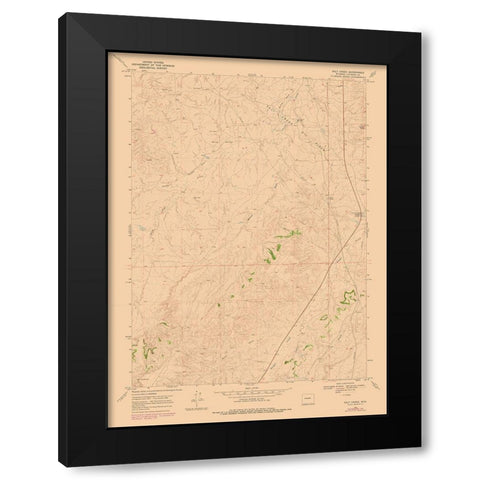 Salt Creek Wyoming Quad - USGS 1968 Black Modern Wood Framed Art Print with Double Matting by USGS