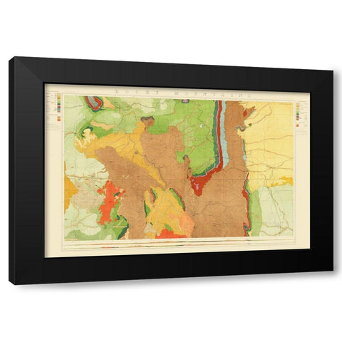 Colorado Rocky Mountains Wyoming - King 1876 Black Modern Wood Framed Art Print with Double Matting by King