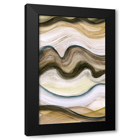 Wavelength I Black Modern Wood Framed Art Print with Double Matting by Brey