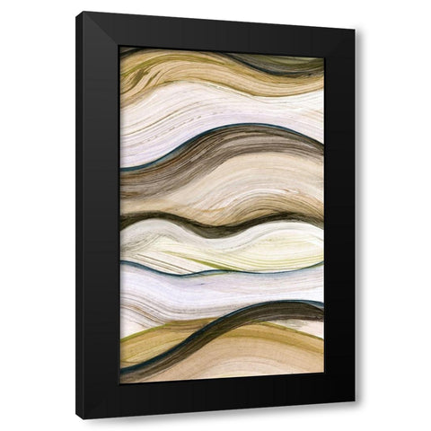 Wavelenght III Black Modern Wood Framed Art Print with Double Matting by Brey