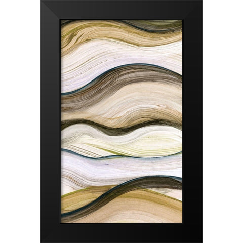 Wavelenght III Black Modern Wood Framed Art Print by Brey