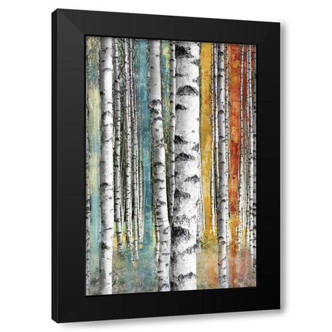 Abstract Birch I Black Modern Wood Framed Art Print by Brey