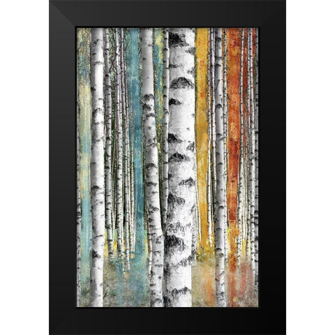Abstract Birch I Black Modern Wood Framed Art Print by Brey