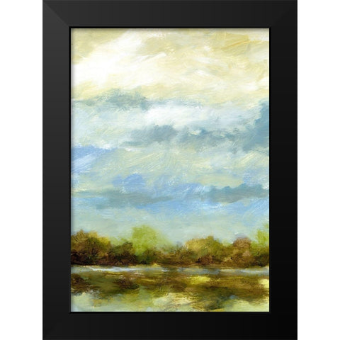 Blue Sky I Black Modern Wood Framed Art Print by Brey