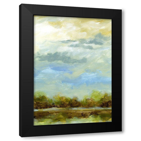 Blue Sky II Black Modern Wood Framed Art Print by Brey