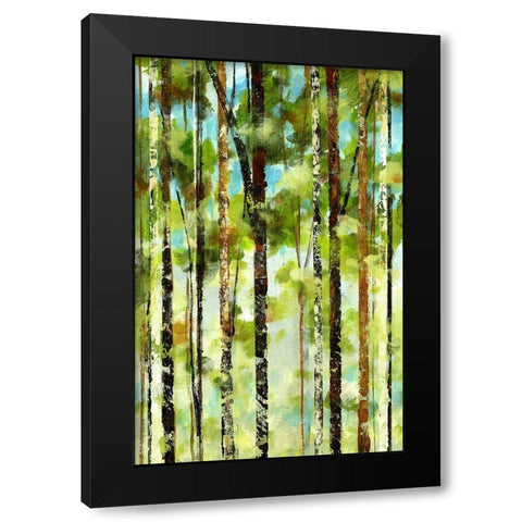 Forest II Black Modern Wood Framed Art Print with Double Matting by Brey