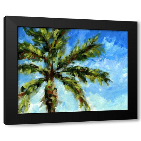 Island Palm I Black Modern Wood Framed Art Print by Brey