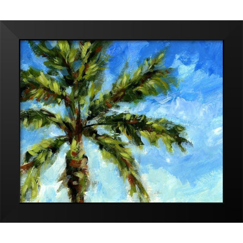 Island Palm I Black Modern Wood Framed Art Print by Brey