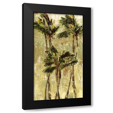 King Palm I Black Modern Wood Framed Art Print with Double Matting by Brey