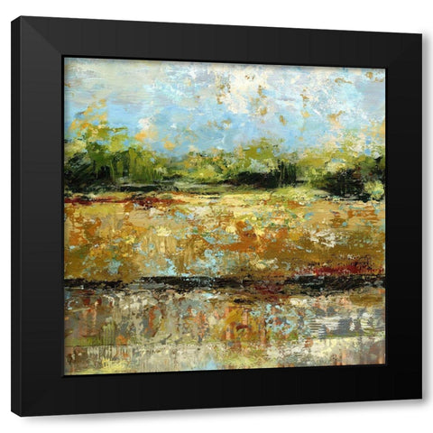 Summerview Black Modern Wood Framed Art Print with Double Matting by Brey