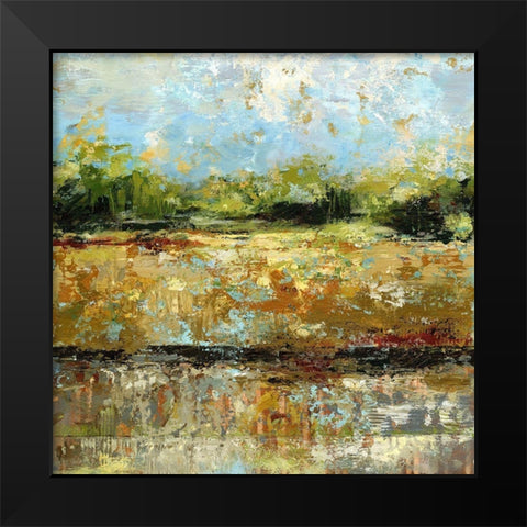 Summerview Black Modern Wood Framed Art Print by Brey