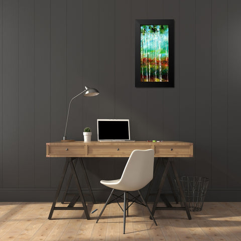 Treeline I Black Modern Wood Framed Art Print by Brey