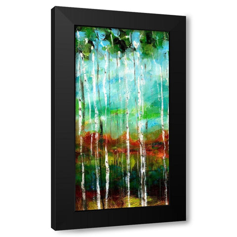 Treeline I Black Modern Wood Framed Art Print by Brey