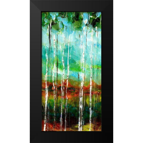 Treeline II Black Modern Wood Framed Art Print by Brey