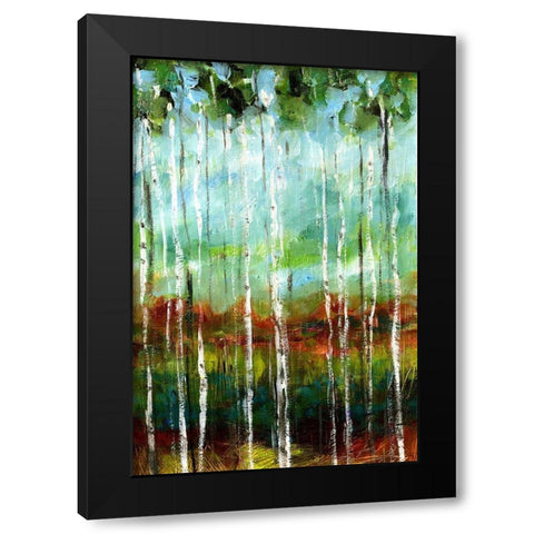 Treeline III Black Modern Wood Framed Art Print by Brey