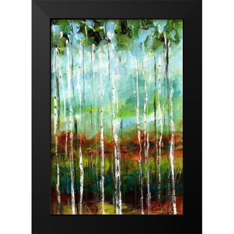 Treeline III Black Modern Wood Framed Art Print by Brey