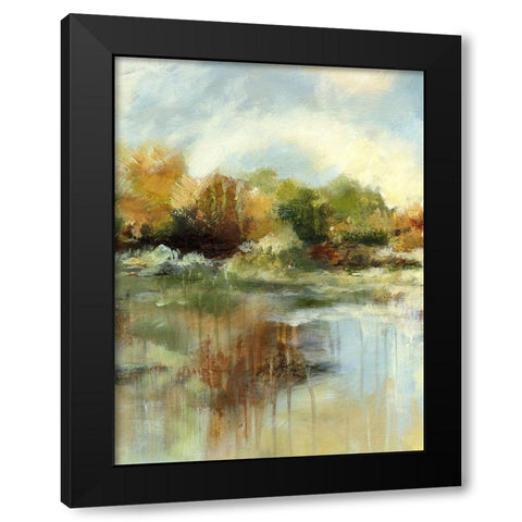 Autumn Pond II Black Modern Wood Framed Art Print by Brey