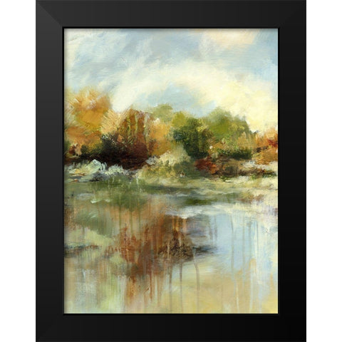 Autumn Pond II Black Modern Wood Framed Art Print by Brey