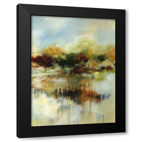 Autumn Pond III Black Modern Wood Framed Art Print by Brey