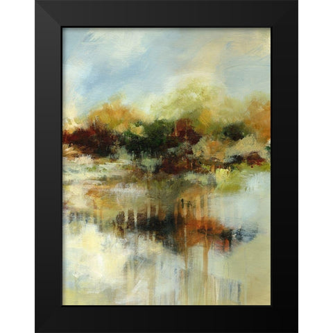 Autumn Pond III Black Modern Wood Framed Art Print by Brey