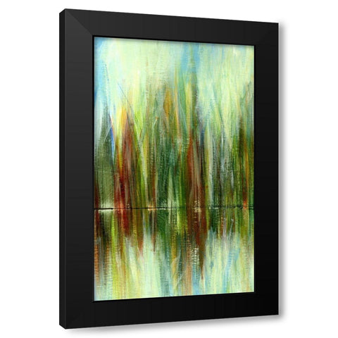 Pond Reflections I Black Modern Wood Framed Art Print with Double Matting by Brey