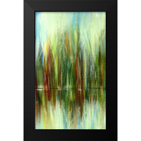 Pond Reflections I Black Modern Wood Framed Art Print by Brey