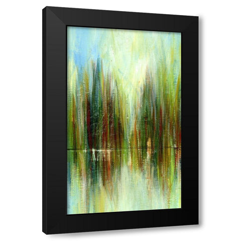 Pond Reflections II Black Modern Wood Framed Art Print with Double Matting by Brey