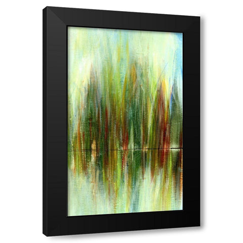 Pond Reflections III Black Modern Wood Framed Art Print with Double Matting by Brey