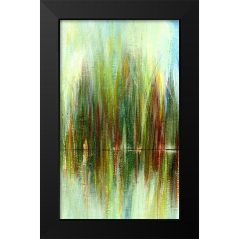 Pond Reflections III Black Modern Wood Framed Art Print by Brey