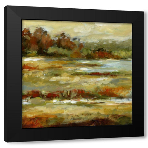 Meadow View I Black Modern Wood Framed Art Print by Brey