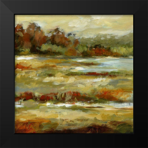 Meadow View I Black Modern Wood Framed Art Print by Brey