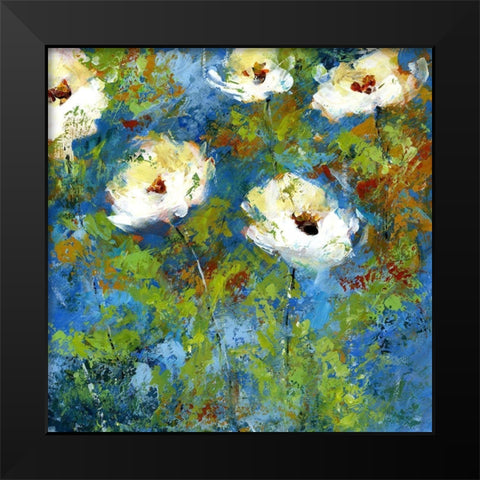 Summer Blue I Black Modern Wood Framed Art Print by Brey