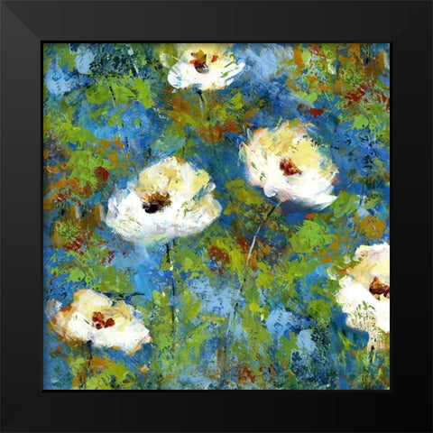 Summer Blue II Black Modern Wood Framed Art Print by Brey