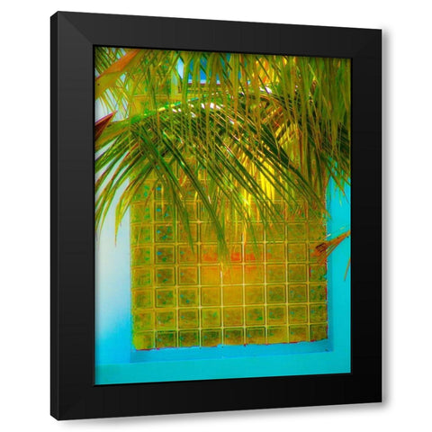 Blocks Black Modern Wood Framed Art Print with Double Matting by Bartola