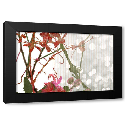 Branch In Russett II Black Modern Wood Framed Art Print with Double Matting by Franklin