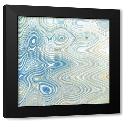 Maze II Black Modern Wood Framed Art Print with Double Matting by Franklin