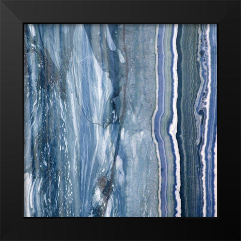Niagra Blue I Black Modern Wood Framed Art Print by Franklin